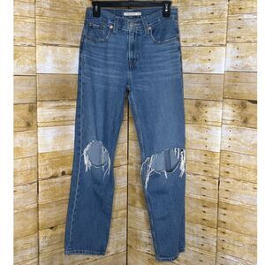 LEVI'S LOW PROFILE STRAIGHT LEANS BROKEN IN EVERYDAY WEAR DENIM COTTON JEANS